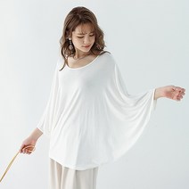 여성용 케이프형 가오리 모달 티셔츠