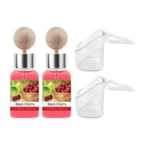 향기마을 차량용 송풍구 디퓨저 본품 17ml x 2p 세트, 블랙체리, 1세트