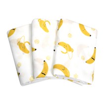 사각 엠보 천 기저귀, 바나나, 3개