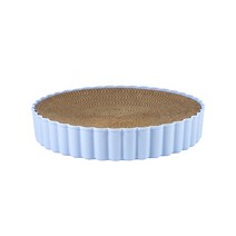 더플로우컴퍼니 예쁜 화분 위 고양이 소파 골판지 스크래쳐 39cm, 블루, 1개