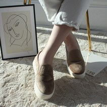 벨라노이 여성용 데일리 심플 키높이 통굽 겨울 보아털 슬립온 4.5cm