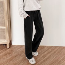 가비진 여성용 기모 밴딩 일자 팬츠