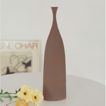 진심디자인 심플 아티스트 플로랄 세라믹 화병, A 쇼콜라