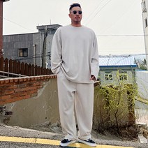 파이브라지 남성용 빅사이즈 오버핏 이지캐쥬얼 트레이닝 세트