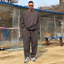 파이브라지 남성용 빅사이즈 오버핏 이지캐쥬얼 트레이닝 세트