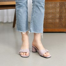 잠비 여성용 티파니 비즈 슬리퍼 힐 7cm