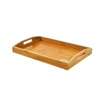 네츄럴 사각 손잡이 우드 트레이 라운드