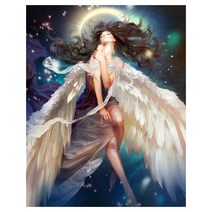케이엠엘리 3D 사각 보석십자수 DIY 30 x 40 cm, 천사1, 1개