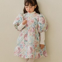 봉봉마카롱 여아용 플라워누빔 원피스