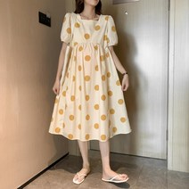 다다랜드 임산부 도트 루즈 핏 임부복 원피스