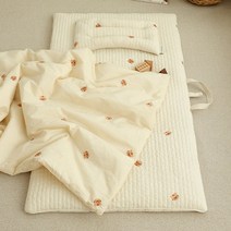 [아기이불여름풍기신생아] 히요코베이비 컴팩트 여름 풍기인견 낮잠 홑이불 4종 세트, 쥬라기