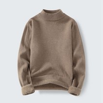 남성용 AOULS 아울스 스포티 베이직 하프넥 기모 스웨터 8106