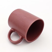핸드메이드 도자기 통머그컵 400ml, 인디언레드, 1개