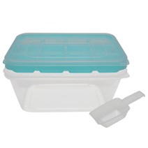 비트리 휘어지는 냉동실 정리 세트 소분용기 12구 + 보관함 + 스쿱, 1세트