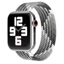 샵비스트 애플워치 우븐 스트랩 44mm M, 믹스블랙