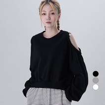 어썸어라운드 여성용 어깨트임 라운드 맨투맨