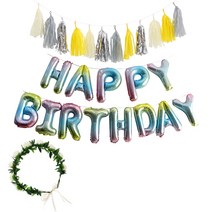 파티스토어 생일파티 세트 HC 쁘띠, 레인보우, 1세트