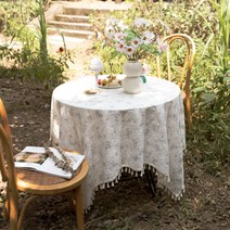 마켓에이 퓨어 플라워자수 식탁보, 혼합색상, 140 x 180 cm