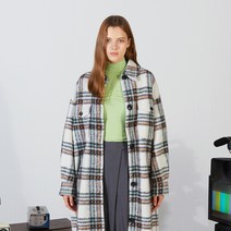 쥬시쥬디 여성용 J윈도우체크 셔츠형 롱코트 JUCA720C