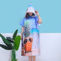 성인용 입는 망토 비치타올 900 x 1100 x 400 mm, 17 파인애플, 1개