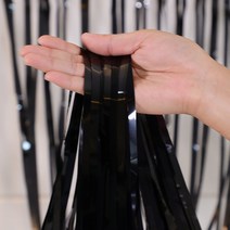 페이토 퍼니 해피 컬러 파티커튼 1 x 2 m, 2개, 블랙