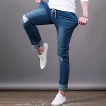 스댕클럽 남성용 허리 밴드 스판 청바지 SBJ0168