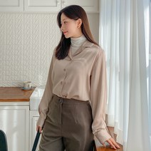로미스토리 여성용 페미닌 테일러드 카라 블라우스