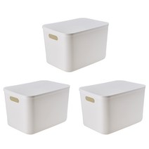 조은리빙 모던 펜트리 리빙박스 라지, 화이트, 3개