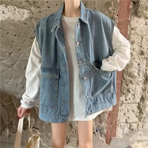 여성용 블랙101 테즈 오버핏 데님 자켓 CH-2317886