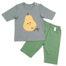 메이키즈 아동용 못난이배 오가닉 7부슬라브 실내복
