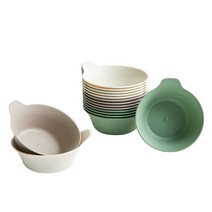이지앤프리 무드온 감성을켜다 그릇 L 3종 x 5p 세트, 플라워화이트,포레스트그린,우드그레이, 5개
