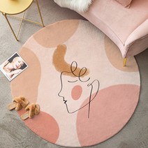 더플로우 포인트 원형 카페트 욕실 주방 발매트, 02