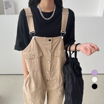 세컨그라운드 여성용 오버핏 코튼 5부 티셔츠