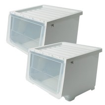 마켓플랜 펠리칸 리빙박스 대형, 그레이, 2개