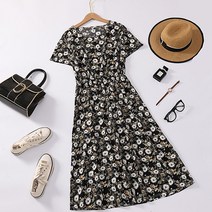 에스텔라 유러피언 크러시 플라워 임산부 원피스