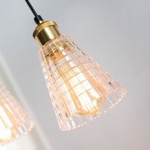 히트조명 루다 1등 펜던트 조명 D26453, 골드 + 투명