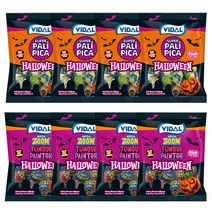 비달 할로윈 파티팩 수퍼 팔리피카 필드 위드 버블껌 할로윈 캔디 105g x 4p + 메가줌 페인터 캔디 할로윈 125g x 4p 세트, 1세트