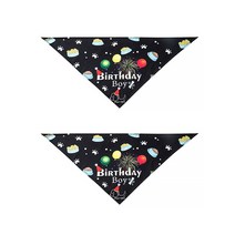 마켓에이 반려동물 생일파티 스카프 2p, 블랙