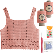 야나 코튼크림 펀칭 뷔스티에 DIY키트 세트, 806 코랄, 1세트