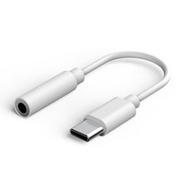 프라임큐 삼성 갤럭시 스마트폰 USB C-3.5mm 이어폰 젠더, 화이트