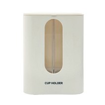 컵스온 부착식 2구 종이컵 디스펜서, 아이보리, 1개