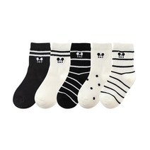 제이셀 여아용 블랙앤화이트 양말 5종 세트 J45
