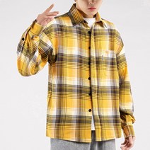 남성용 마켓A 마드라스 체크 셔츠