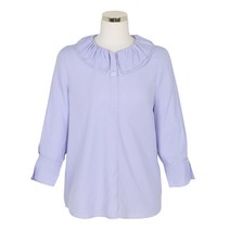 클라비스 솔리드 프릴 블라우스