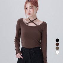 어썸어라운드 여성용 투웨이 끈 긴팔 티셔츠