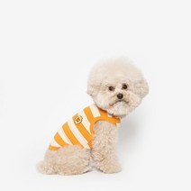 투스투스 강아지 크레용 스트라이프 민소매, 오렌지