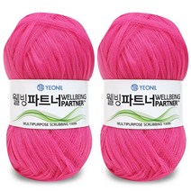 니뜨 웰빙파트너 수세미실 60g x 2p, 13 진핑크, 2세트
