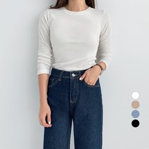 바블링브룩 여성용 데일리 베이직 긴팔 티셔츠
