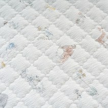 지베딩 웰컴 밤비 스노우 리플 고무밴딩 침대패드 겸 카페트 퀸 Q, 화이트