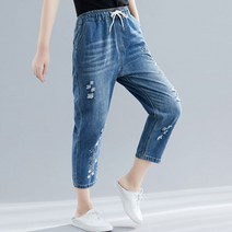 루나걸 여성용 마델리 청 배기팬츠